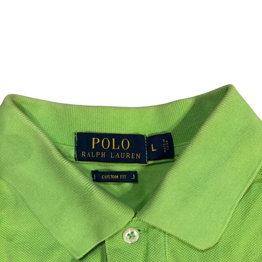Polo Ralph Lauren‎ Mens Custom Fit Lobster Polo Shirt Lime Green Large L